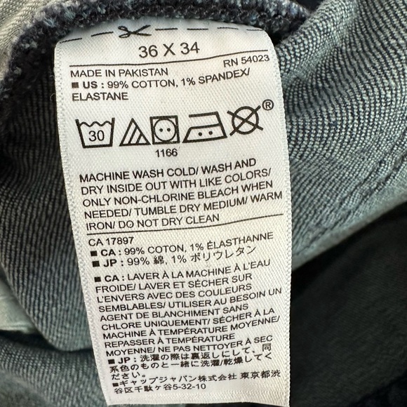 Banana Republic Slim Dark Blue Denim Jeans 36/34 - Picture 6 of 8